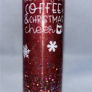 Red Glitter Christmas Tumbler